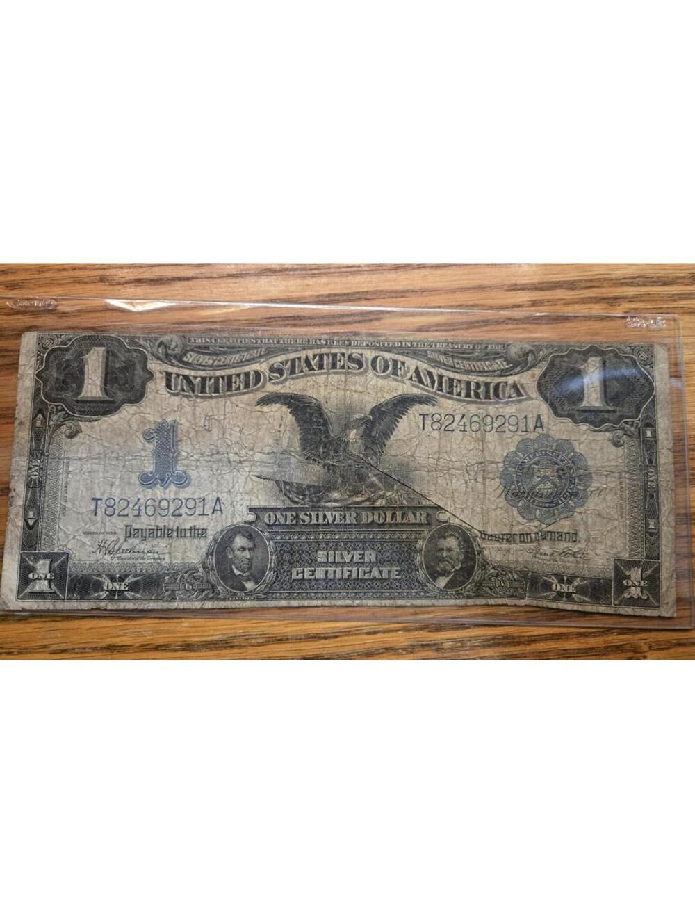 Vintage United States 1899 Black Eagle One Silver Dollar Silver Certificate